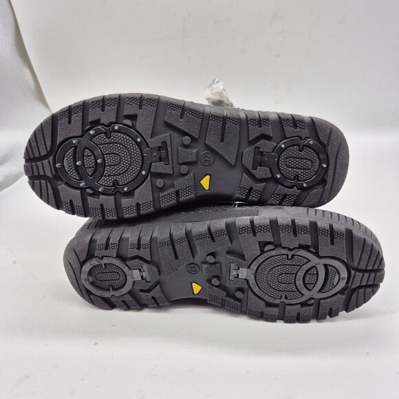 OTBT Women's Snow Boots Size 6 M Black Fanfare Reversible Spikes Leather Textil - Picture 5 of 12